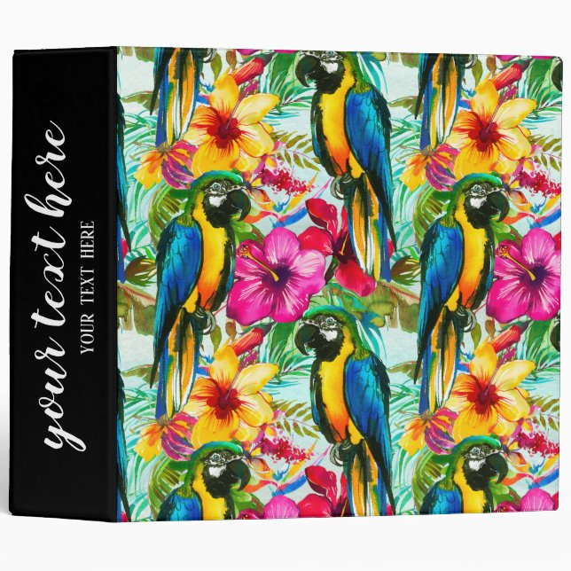 Tropical Summer pattern 3 Ring Binder (Front/Spine)