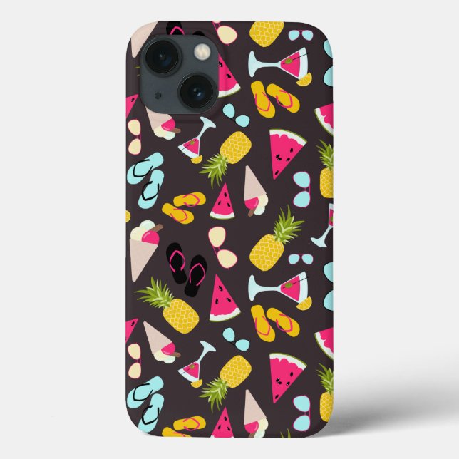 Tropical Summer pattern Case-Mate iPhone Case (Back)