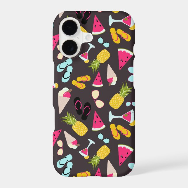 Tropical Summer pattern Case-Mate iPhone Case (Back)