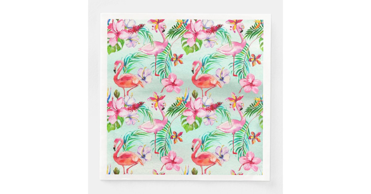 Tropical Summer pattern Paper Dinner Napkins Zazzle