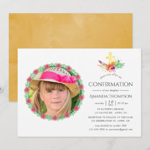 Tropical Summer Photo Confirmation Invitation