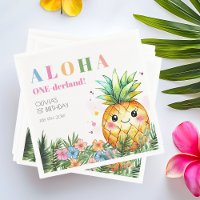 Tropical Summer Pineapple Kids 1st Birthday Party