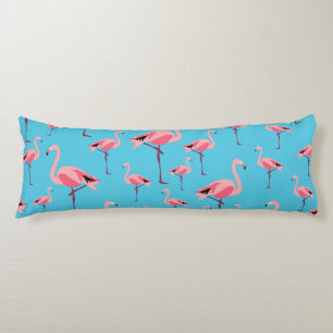 Tropical Summer Pink Flamingo Pattern Body Pillow