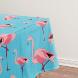 Tropical Summer Pink Flamingo Pattern Party Tablecloth