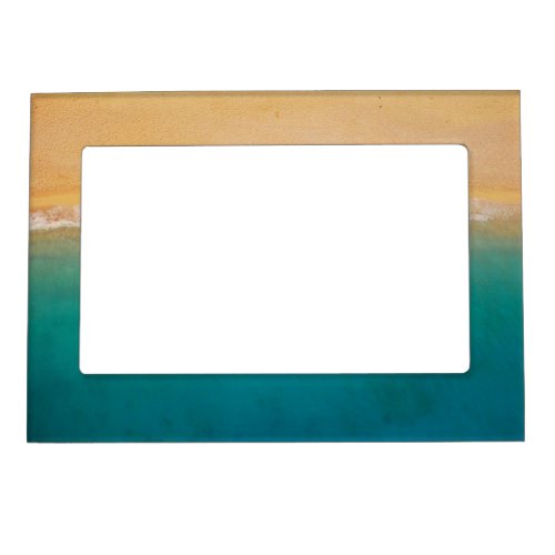 Tropical Summer Sandy Beach View Magnetic Frame