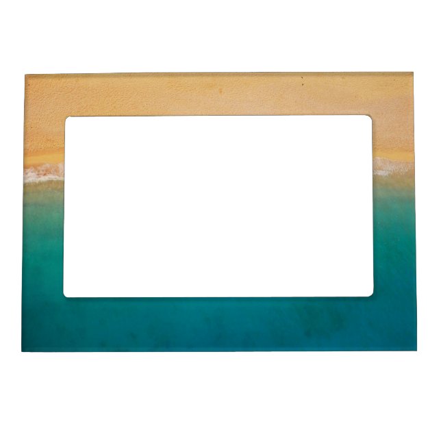 Tropical Summer Sandy Beach View Magnetic Frame (Front)