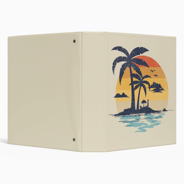 Tropical summer scene 3 ring binder (Background)