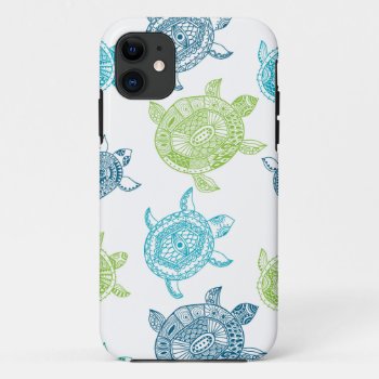 Tropical Summer Sea Turtles Iphone 5 5s Iphone 11 Case by celebrateitgifts at Zazzle