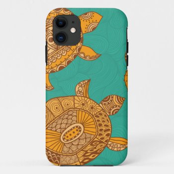 Tropical Summer Sea Turtles Iphone 5 5s Iphone 11 Case by celebrateitgifts at Zazzle