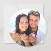 Tropical Summer Sunset Beach Photo Wedding Save The Date (Back)