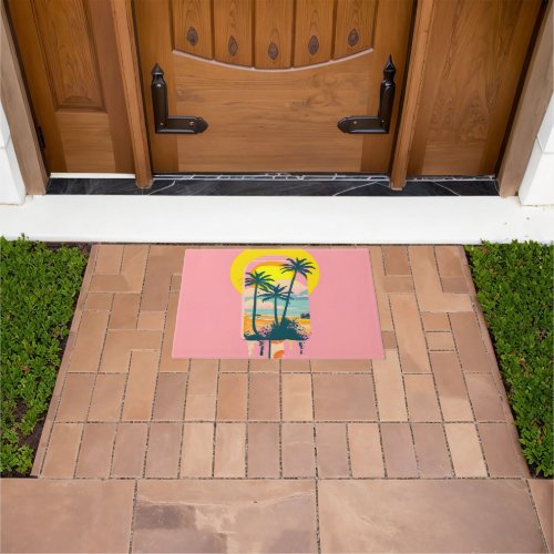 Tropical Summer Sunset Sweets Paradise Doormat