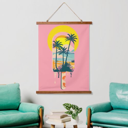 Tropical Summer Sunset Sweets Paradise Hanging Tapestry