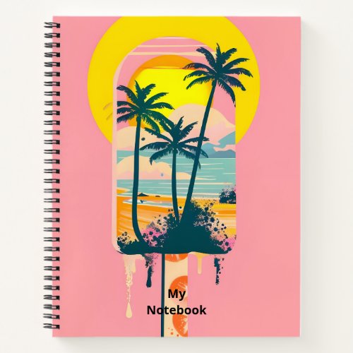 Tropical Summer Sunset Sweets Paradise Notebook