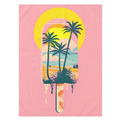 Tropical Summer Sunset Sweets Paradise Tablecloth
