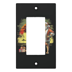 Tropical Summer Surfing Santa Claus 6 Pack Christm Light Switch Cover