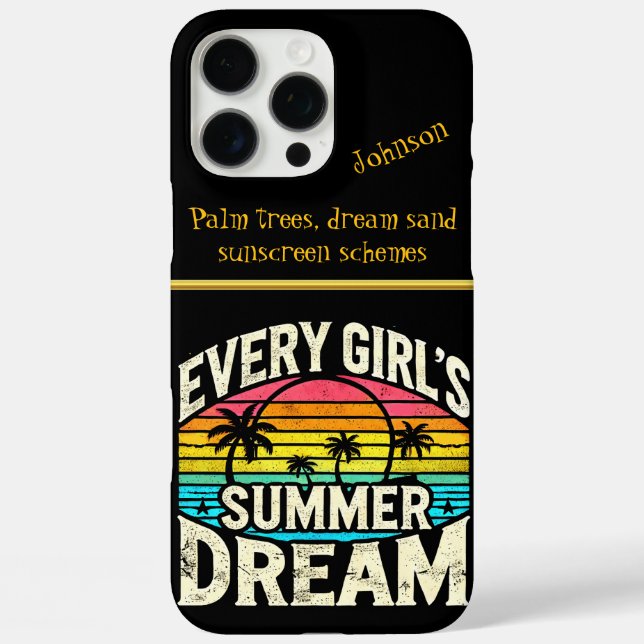 Tropical Summer Text Design  Case-Mate iPhone Case (Back)