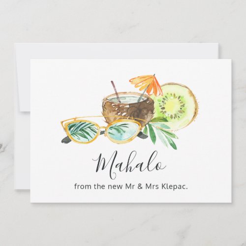 Tropical Summer Thank You Card