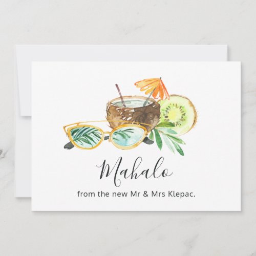 Tropical Summer Thank You Card