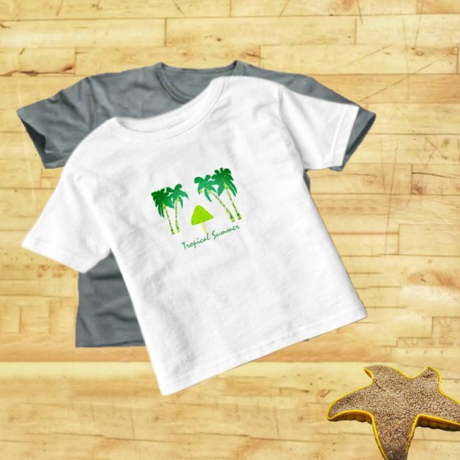 Tropical Summer Toddler T-shirt (T-shirt for toddler, with a tropical theme!)