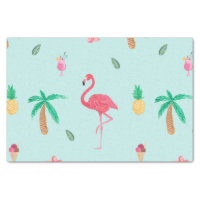 Tropical Summer Turquoise Pattern Tissue Paper