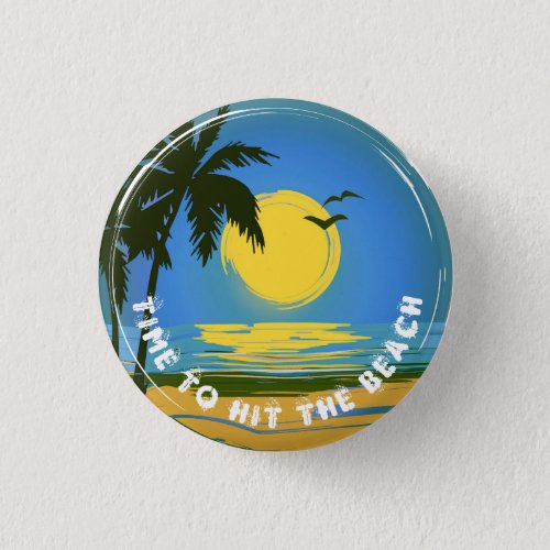 Tropical summer vibe beach and white text  button