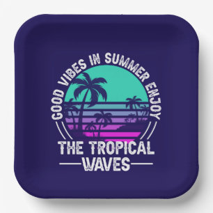 Tropical Summer Vibes-82646 Paper Plates