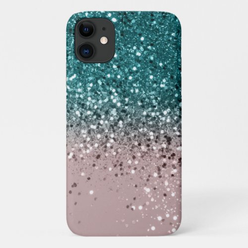 Tropical Summer Vibes Glitter 3 iPhone 11 Case