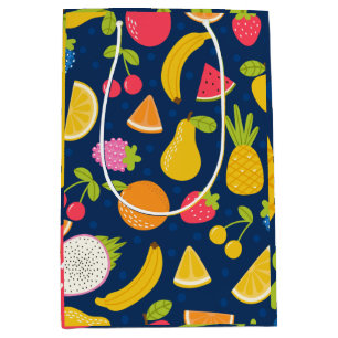Tropical Summer Waves Beach Party Pattern Medium Gift Bag
