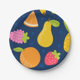  Tropical Summer Waves Beach Party Pattern     Paper Plates