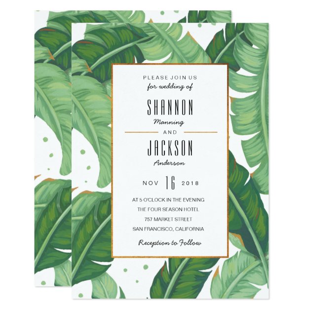 Tropical Summer Wedding Invitation