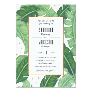 Tropical Summer Wedding Invitation