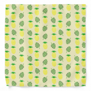 Tropical Summer Wedding Pineapple and Palm Leaves Bandana