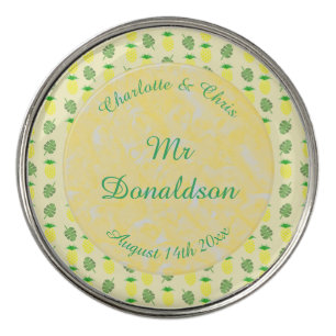 Tropical Summer Wedding Pineapple and Palm Leaves Divot Tool