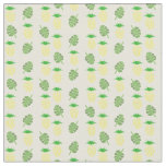 Tropical Summer Wedding Pineapple and Palm Leaves Fabric