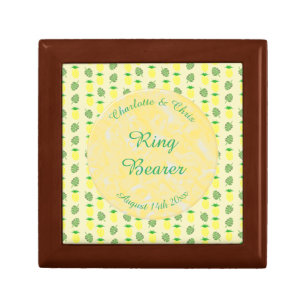 Tropical Summer Wedding Pineapple and Palm Leaves Gift Box