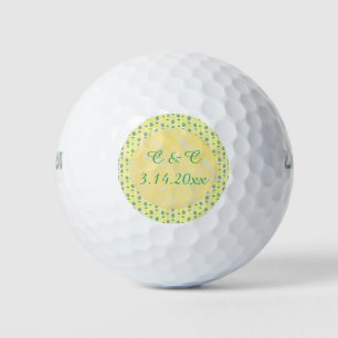 Tropical Summer Wedding Pineapple and Palm Leaves Golf Balls