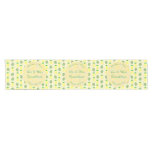 Tropical Summer Wedding Pineapple and Palm Leaves Short Table Runner