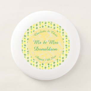 Tropical Summer Wedding Pineapple and Palm Leaves Wham-O Frisbee