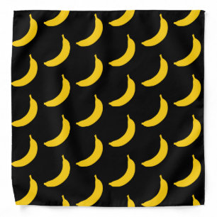 Tropical summer yellow banana pattern bandana