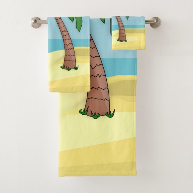 Tropical Sun Design Bath Towels