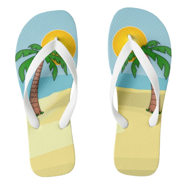 Tropical Sun Design Flip Flops