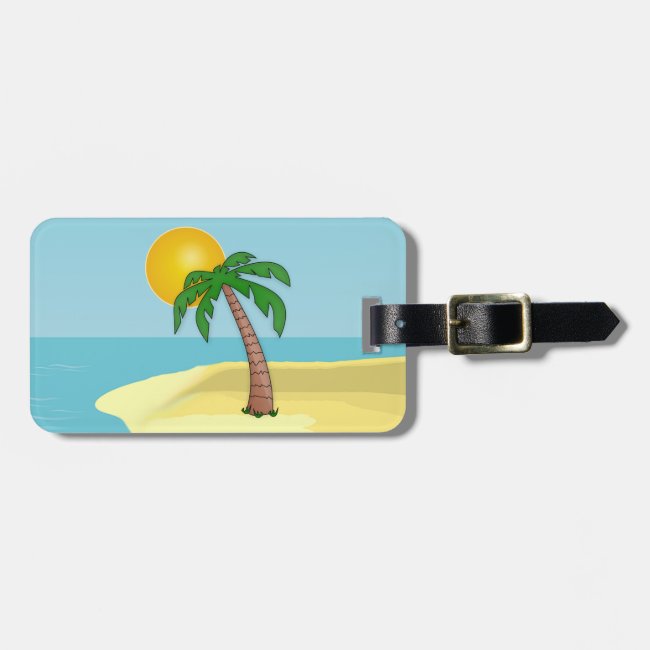 Tropical Sun Design Luggage Tag