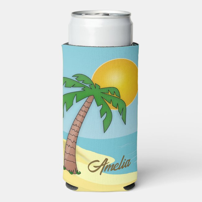 Tropical Sun Design Seltzer Can Cooler