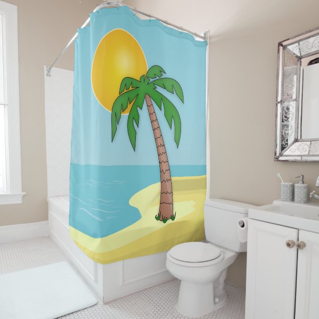 Tropical Sun Design Shower Curtain