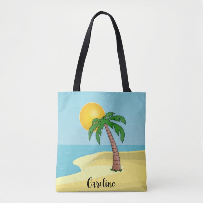 Tropical Sun Design Tote Bag