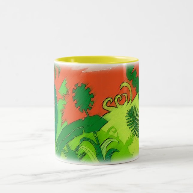 Tropical Sun Two-Tone Coffee Mug (Center)