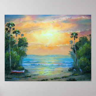 Tropical Sunny Beach Canvas Print by Mazz