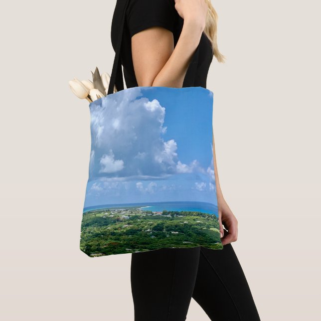Tropical Sunny Caribbean Islands Destination  Tote Bag (Close Up)