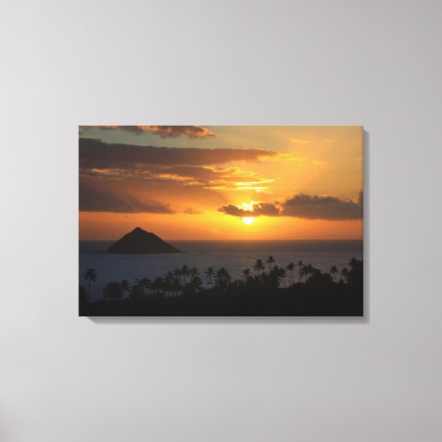 Tropical Sunrise on Canvas (Front)
