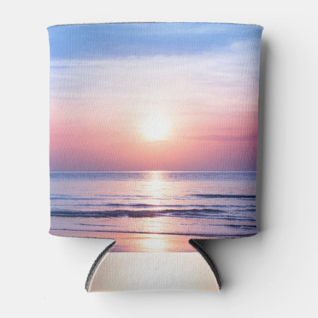 Tropical Sunrise: Sea, Sky, Serenity Can Cooler (Front)
